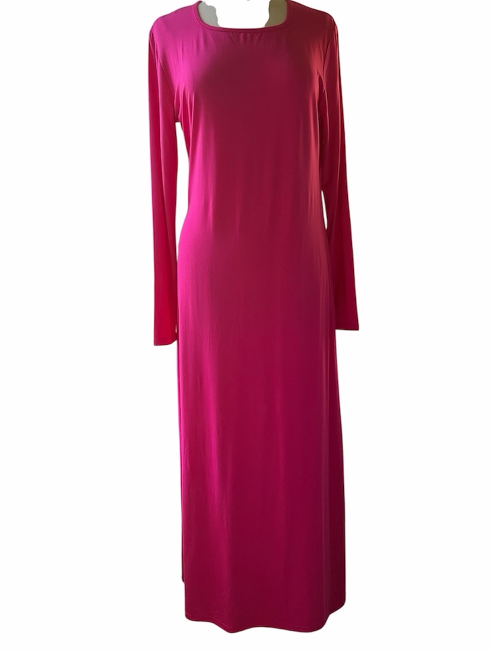 Aleeza Paris Square Neck T-Shirt Maxi Dress Pink Fusion Size Xl